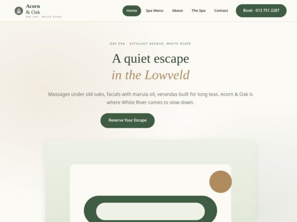 day-spa - One-page website template preview