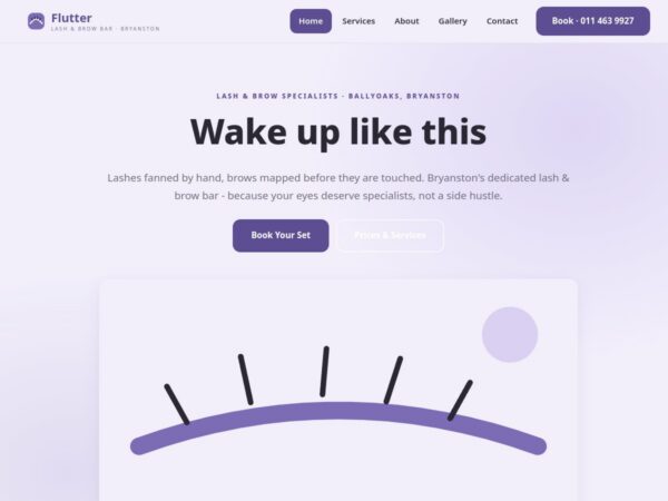 lash-brow-studio - One-page website template preview