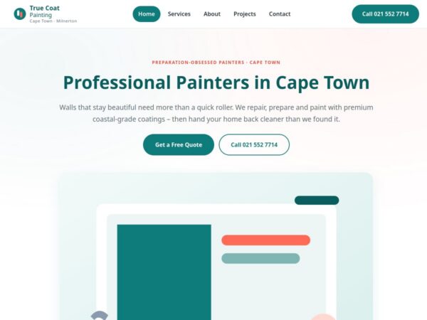 painting-services - One-page website template preview